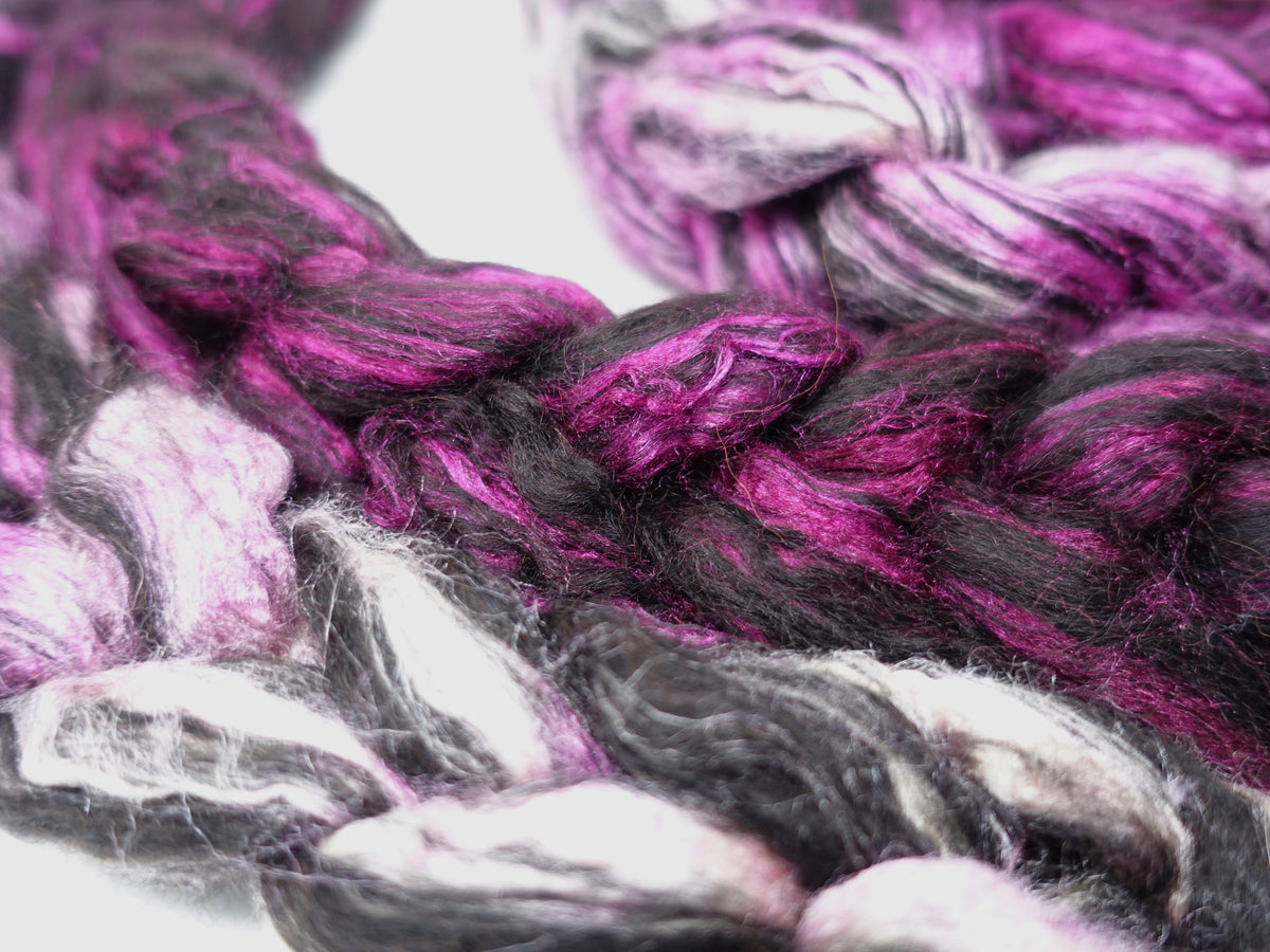 Alpaca & Tussah Silk, Hand Dyed Gradient,  100g