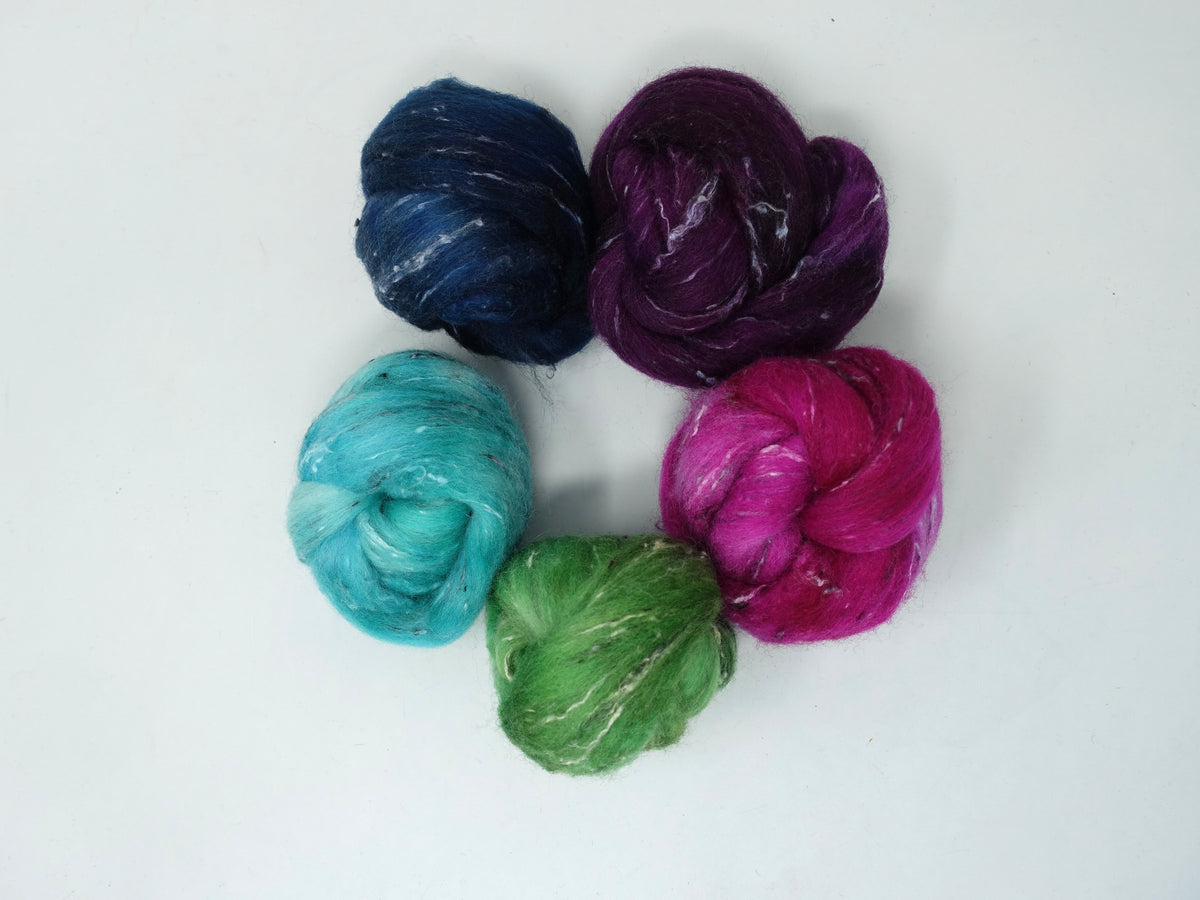 Tweed Wool, Mixed Colour Pack. South American Wool & Nepps. Twinkle 100g