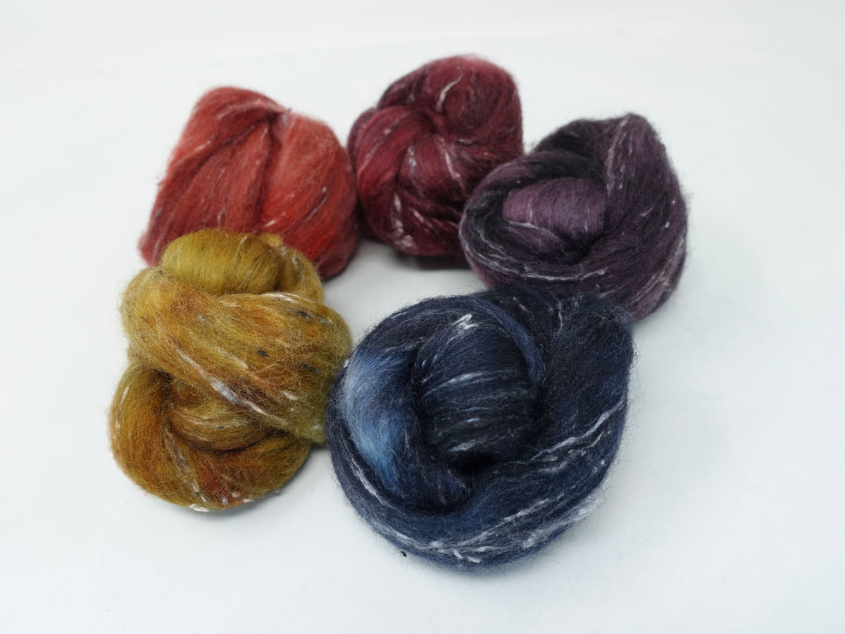 Tweed Wool, Mixed Colour Pack. South American Wool & Nepps. Sumptuous 100g
