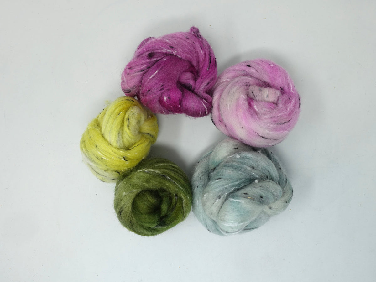 Tweed Wool, Mixed Colour Pack. South American Wool & Nepps. Flourish 100g