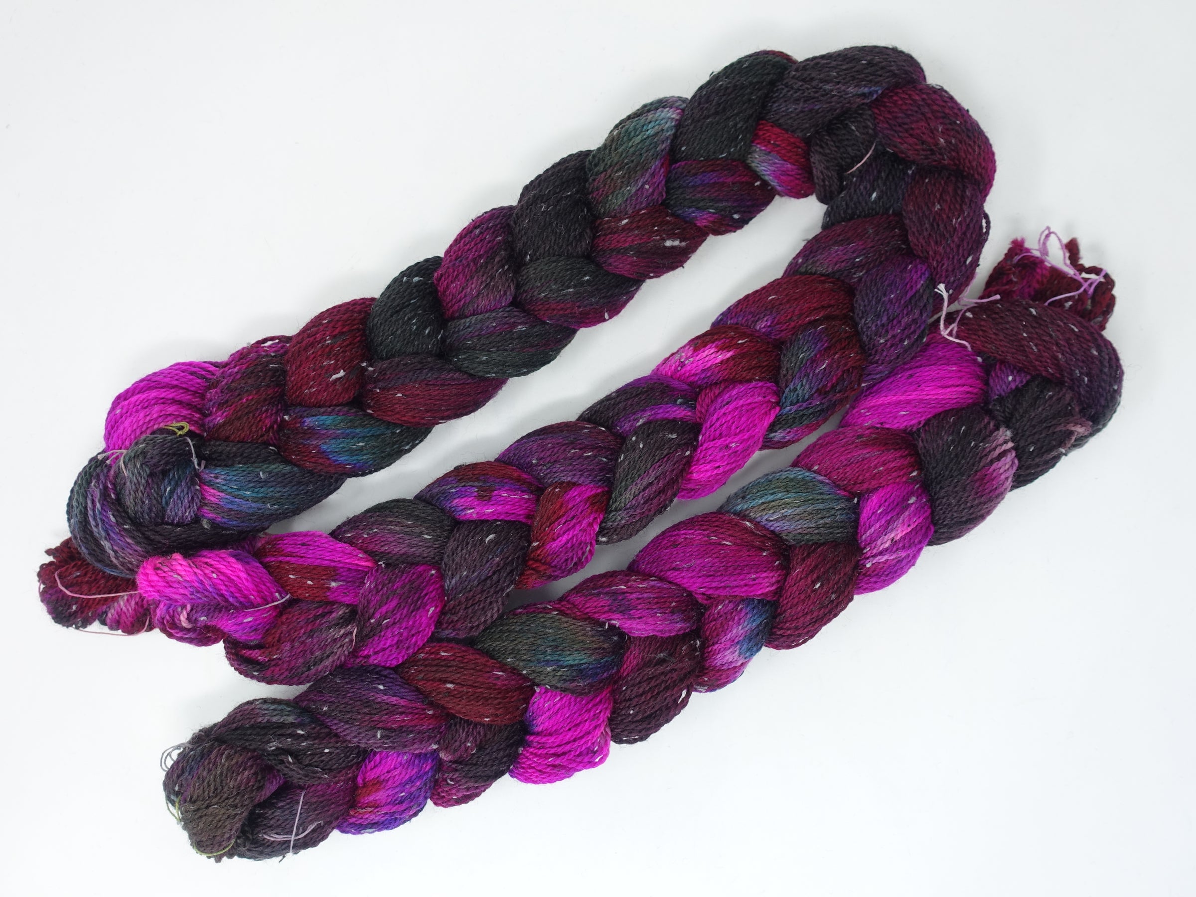 Hand Dyed Variegated Warp- BFL & Tweed ~350m per 100g. 150 ends. ~2.3m or 4.8m length