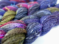 Hand Dyed Variegated Warp- BFL & Tweed ~350m per 100g. 150 ends. ~2.3m or 4.8m length