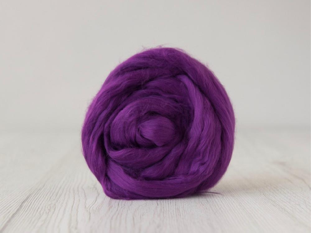 Purple Cotton sliver, Cotton  Fiber