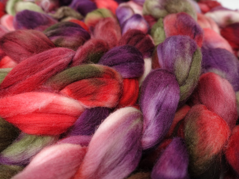 Rambouillet, Hand Dyed, Variegated. 100g