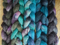 Fade Pack- Corriedale & Lotus, 5 co-ordinating braids, Hand Dyed British Wool, 500g