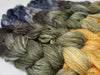 Hand Dyed Gradient Warp- Tussah Silk 2/8NM ~400m per 100g. 150 ends. ~2.2m & 4.8m warp length