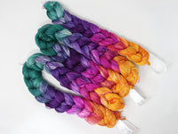 Hand Dyed Gradient Warp- Tussah Silk 2/8NM ~400m per 100g. 150 ends. ~2.2m & 4.8m warp length