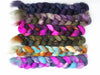 Dyers Half-Dozen- Superwash Cheviot, Silk & Bio-Nylon, 6 co-ordinating mini braids, Hand Dyed Wool, 360g