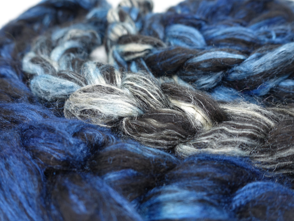 Alpaca & Tussah Silk, Hand Dyed Gradient,  100g