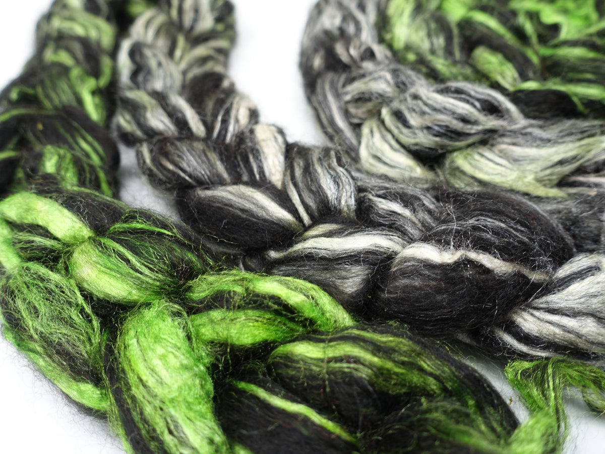 Alpaca & Tussah Silk, Hand Dyed Gradient,  100g