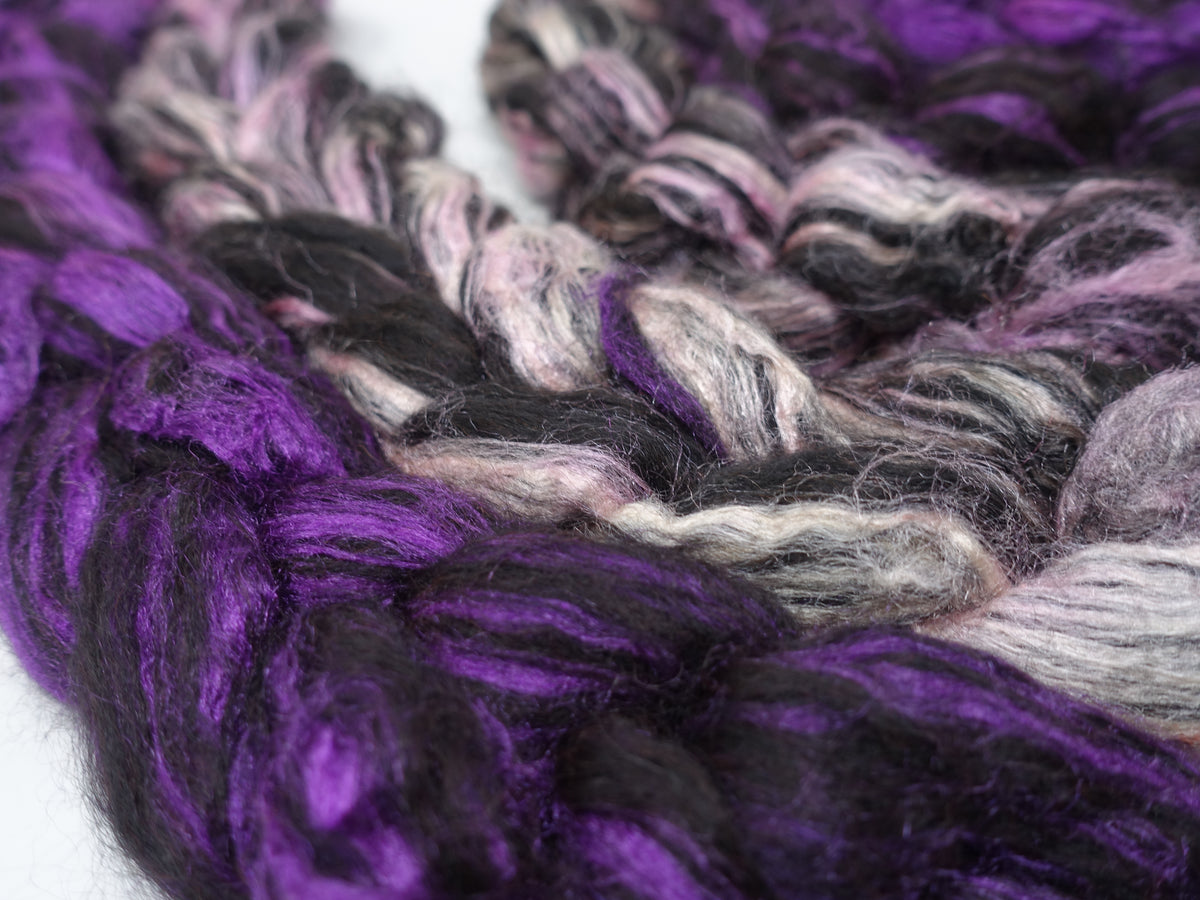 Alpaca & Tussah Silk, Hand Dyed Gradient,  100g