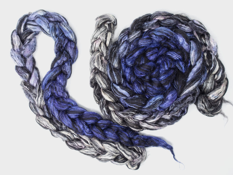 Alpaca & Tussah Silk, Hand Dyed Gradient,  100g