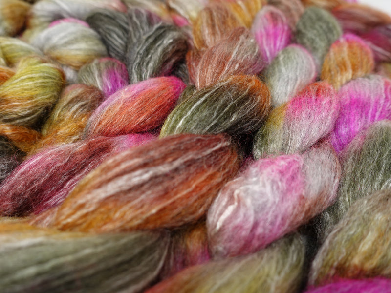 Corriedale & Lotus,  Hand Dyed Variegated. 100g