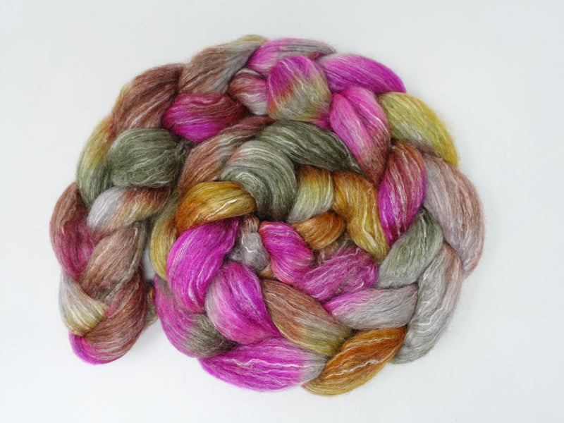 Corriedale & Lotus,  Hand Dyed Variegated. 100g