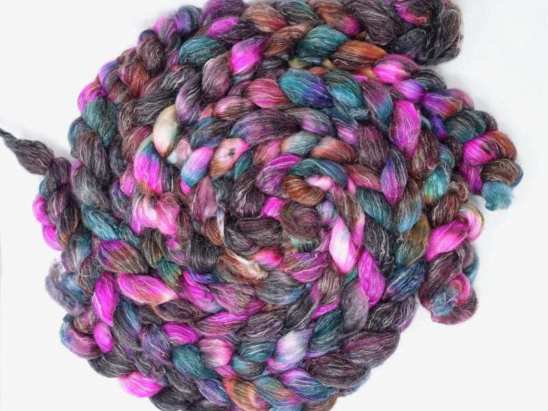 Superwash BFL & Ramie, Hand Dyed Variegated, 100g