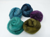 Polwarth & Yak. Mixed Colour Pack- Peacock. 100g