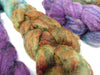 Textured Blend, BFL, Manx Loaghtan, Sari Silk. Hand Dyed Gradient. 100g