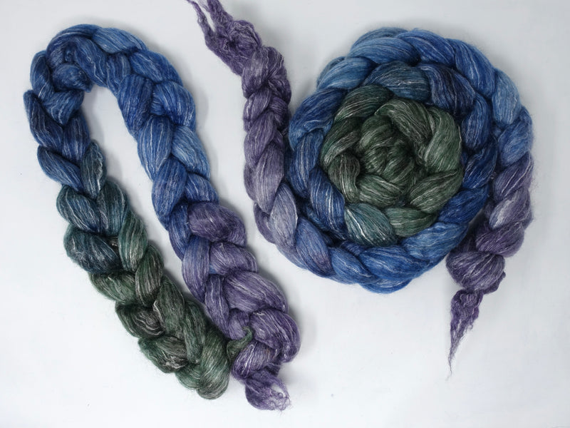 Corriedale & Lotus,  Hand Dyed Gradient. 100g