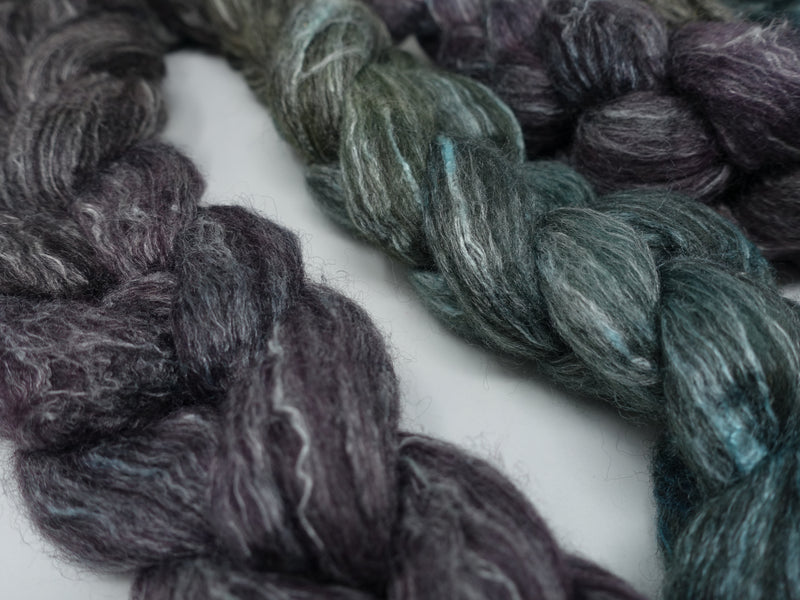 Corriedale & Lotus,  Hand Dyed Gradient. 100g