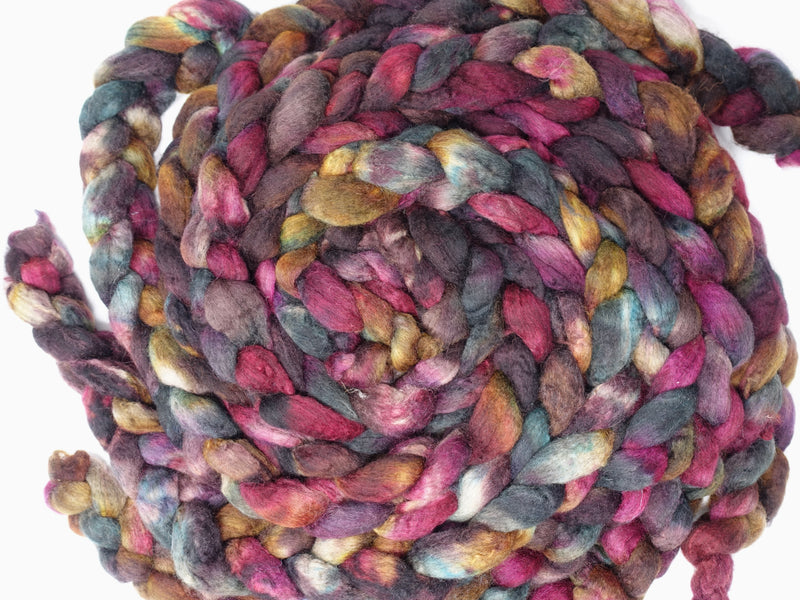 BFL & Baby Camel. Hand Dyed Variegated 100g