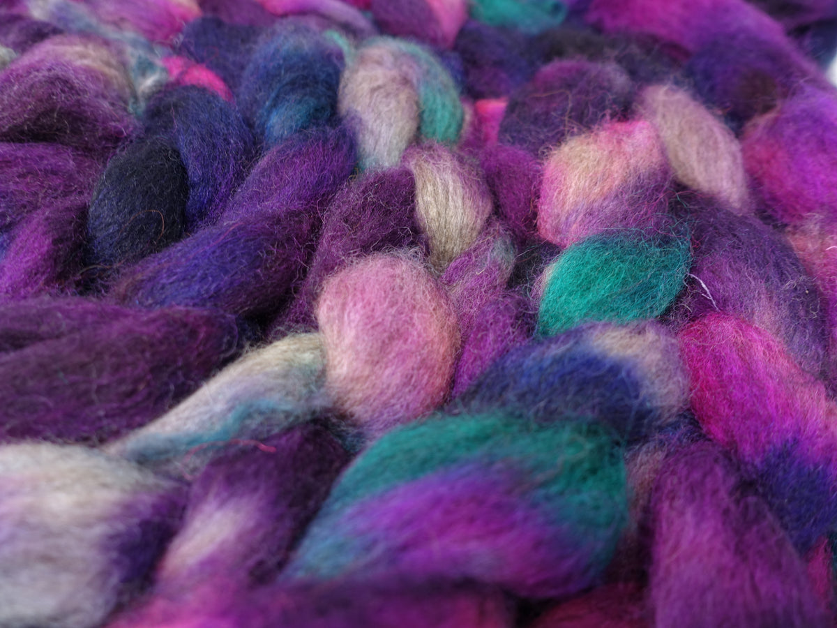 BFL & Baby Camel. Hand Dyed Variegated 100g