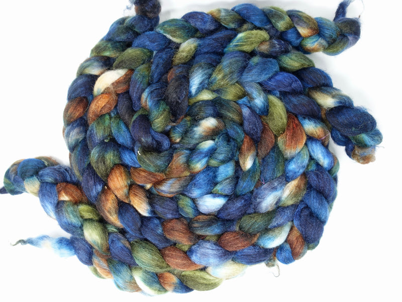 Sock Fibre, Superwash Cheviot, Silk & Bio-Nylon. Variegated 100g