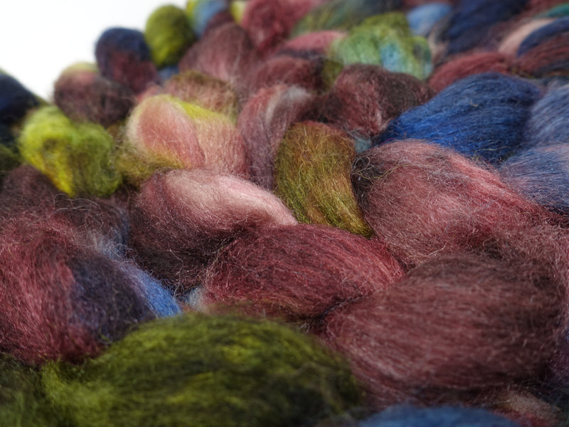 Sock Fibre, Superwash Cheviot, Silk & Bio-Nylon. Variegated 100g