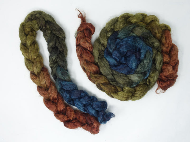 Kid Mohair & Peduncle Silk, Hand Dyed Gradient. 100g