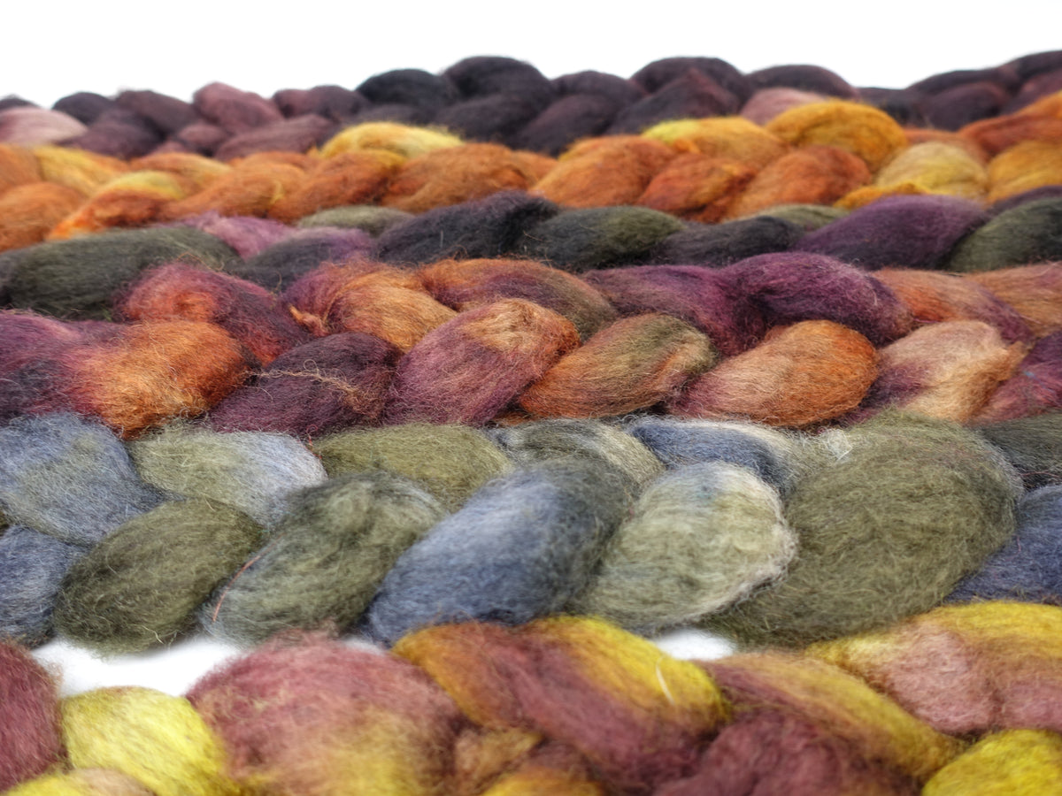 Dyers Half-Dozen - BFL & Baby Camel, 6 co-ordinating mini braids, Hand Dyed Wool, 360g