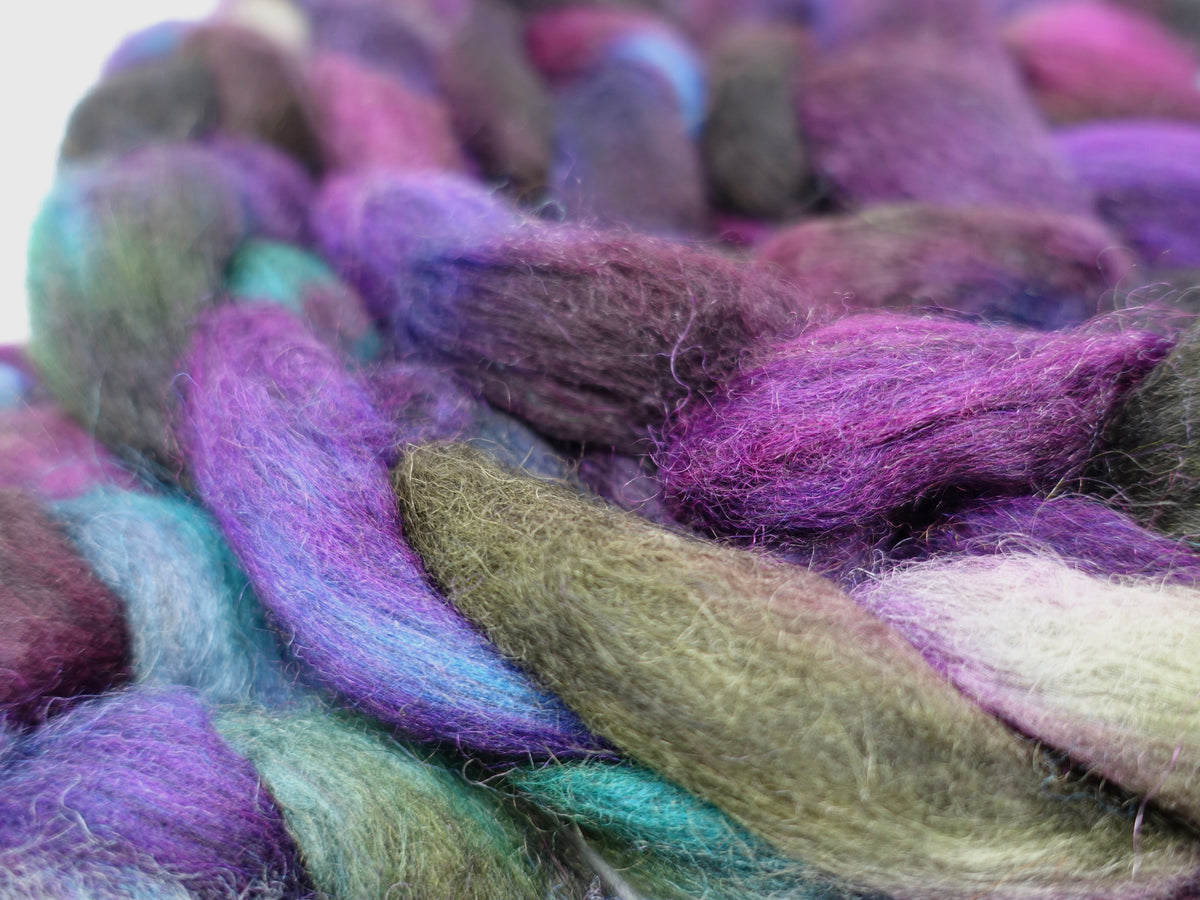 Cymreig. Welsh Wool & Kid Mohair. Hand Dyed Variegated - 100g