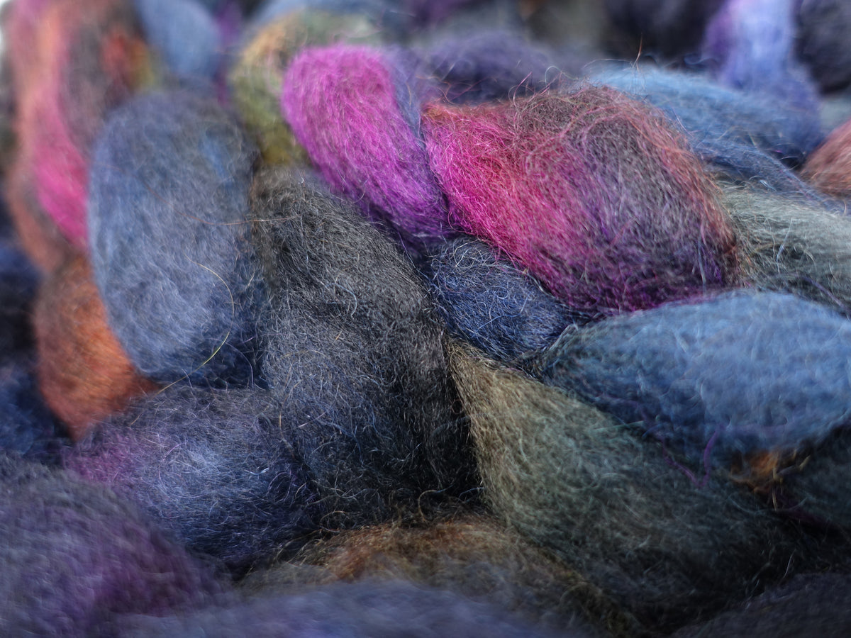 Cymreig. Welsh Wool & Kid Mohair. Hand Dyed Variegated - 100g