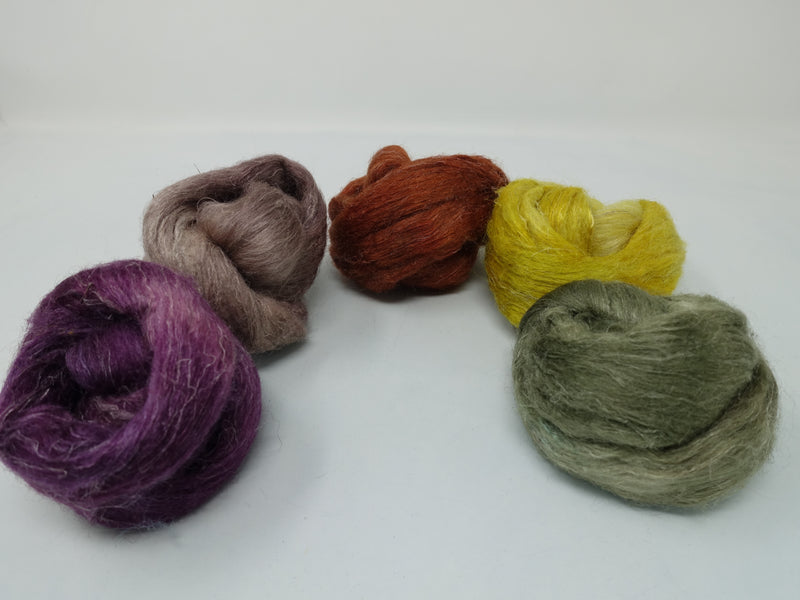 Romney, Silk & Linen. Mixed Colour Pack. Rustic- 100g.