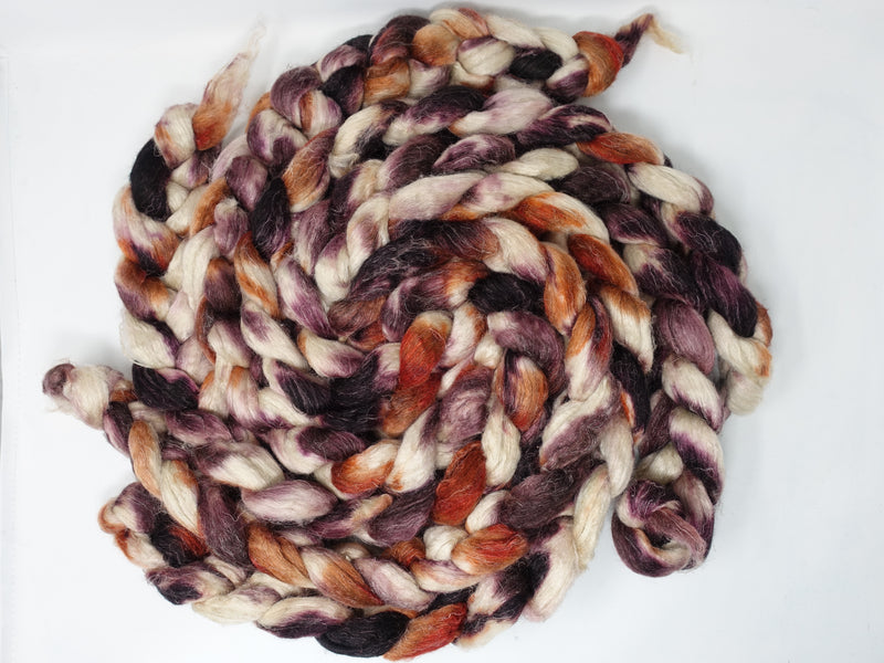 Romney, Silk & Linen. Hand Dyed Variegated - 100g