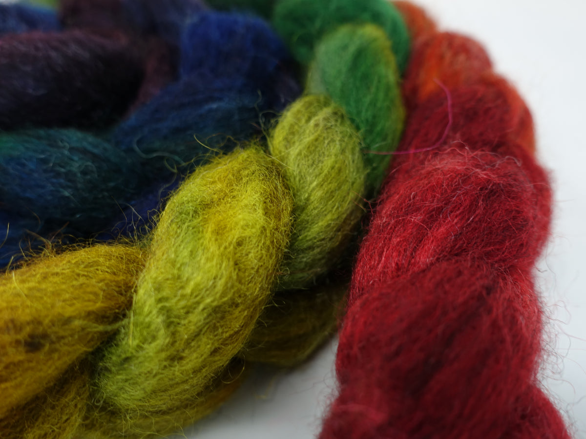 Cymreig. Welsh Wool & Kid Mohair. Hand Dyed Gradient - 100g