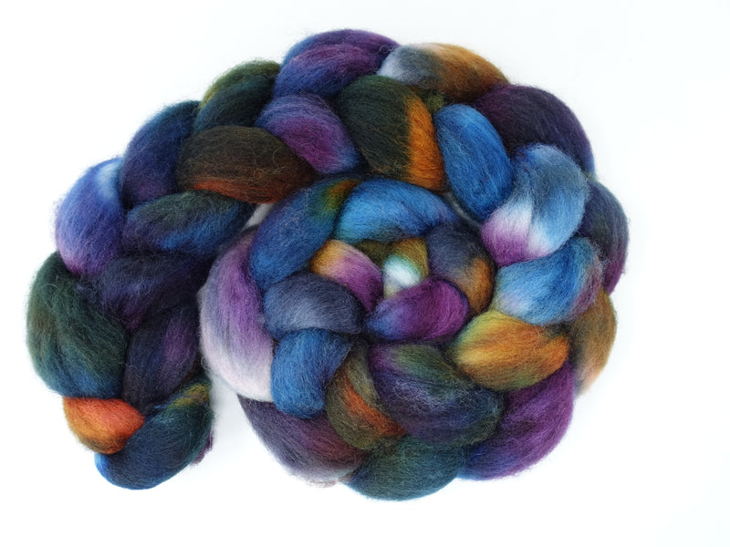 Cambrian Wool, Hand Dyed Variegated. Welsh x BFL Wool, 100g