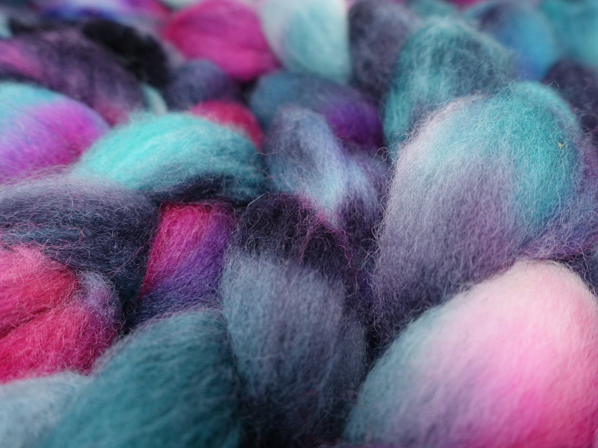 Cambrian Wool, Hand Dyed Variegated. Welsh x BFL Wool, 100g