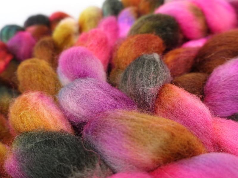 Cambrian Wool, Hand Dyed Variegated. Welsh x BFL Wool, 100g