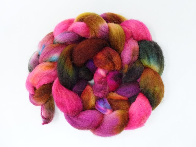 Cambrian Wool, Hand Dyed Variegated. Welsh x BFL Wool, 100g