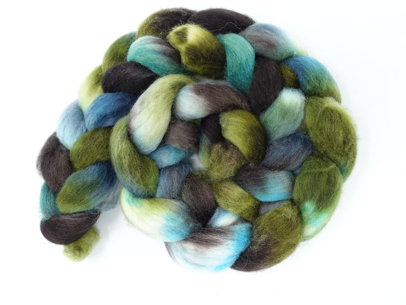 Cambrian Wool, Hand Dyed Variegated. Welsh x BFL Wool, 100g