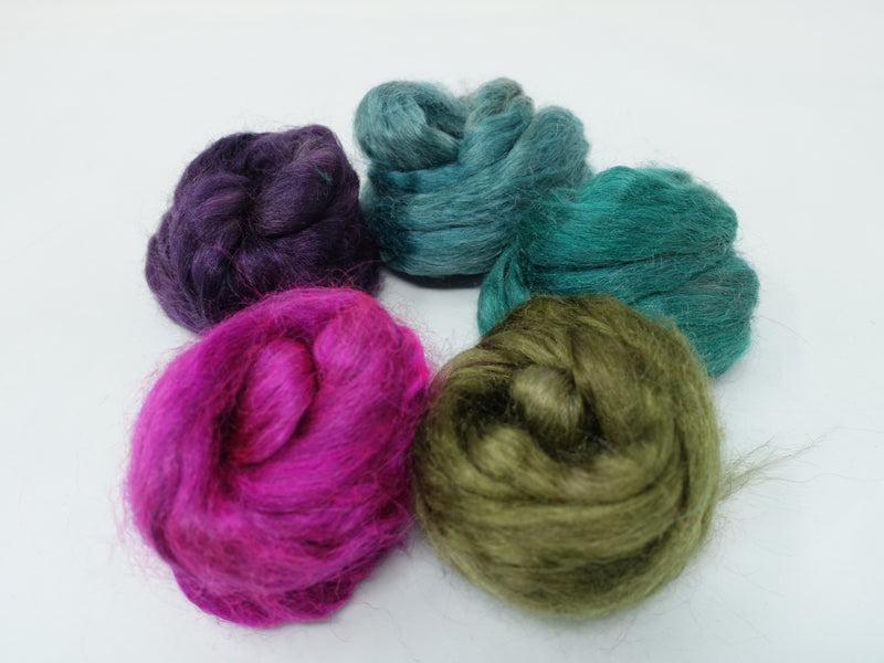 Kid Mohair & Peduncle Silk, Mixed Colour Pack. Opulent- 100g