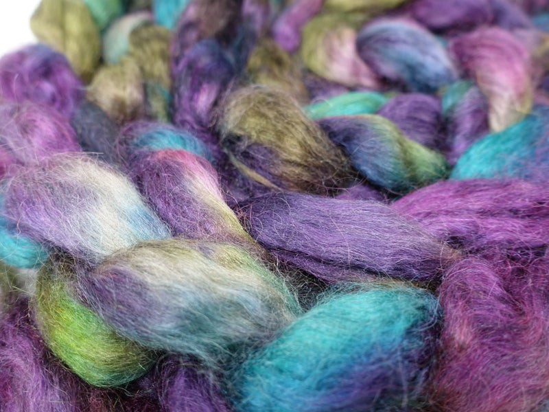 Kid Mohair & Peduncle Silk, Hand Dyed Variegated 100g