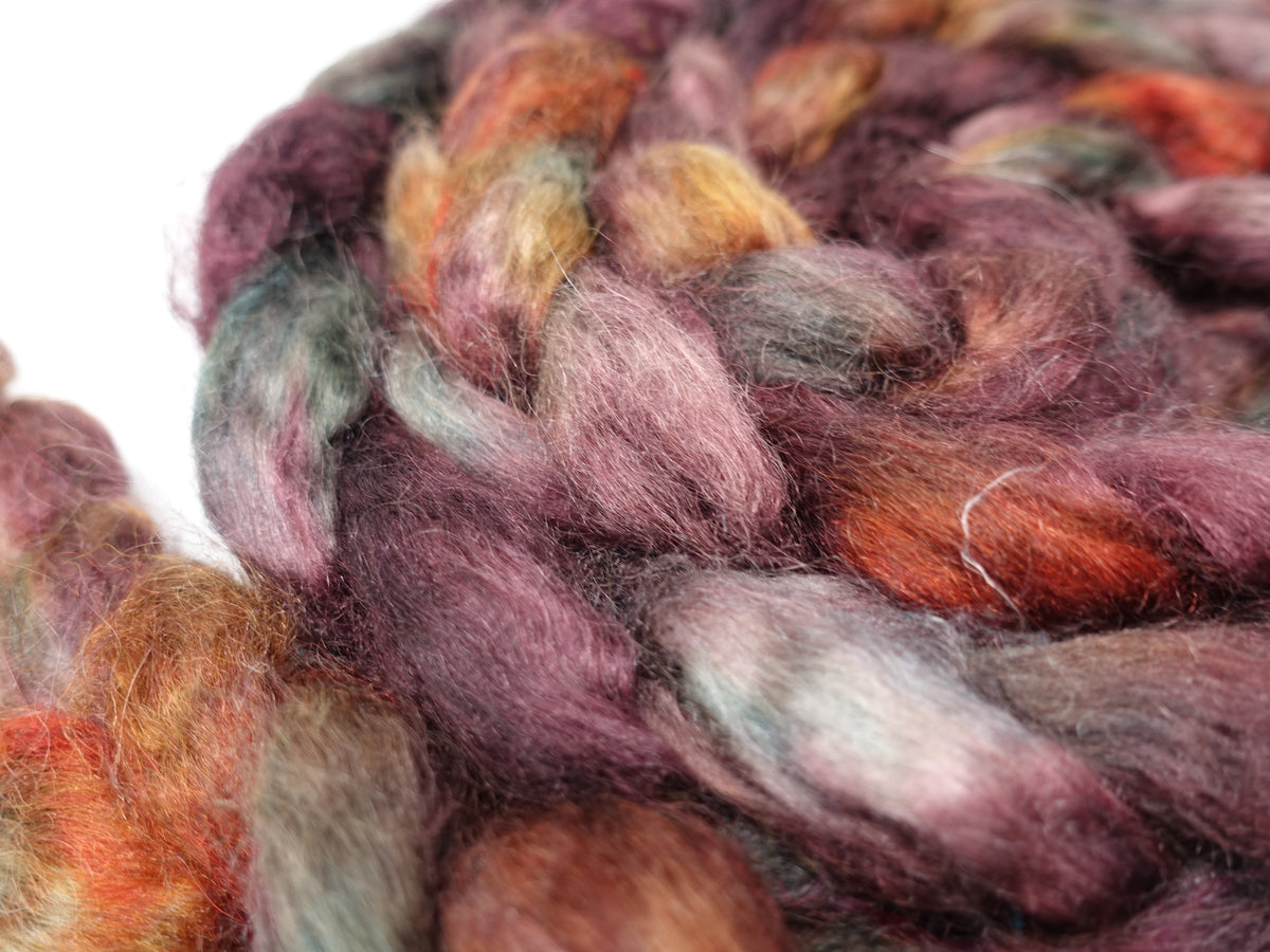 Kid Mohair & Peduncle Silk, Hand Dyed Variegated 100g