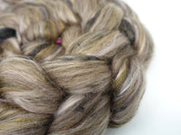 Sepia- Pigments- Merino, Sari Silk, Mulberry Silk & Llama. 100g