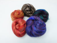 Mixed Pigments- Merino, Sari Silk, Mulberry Silk & Llama. 100g