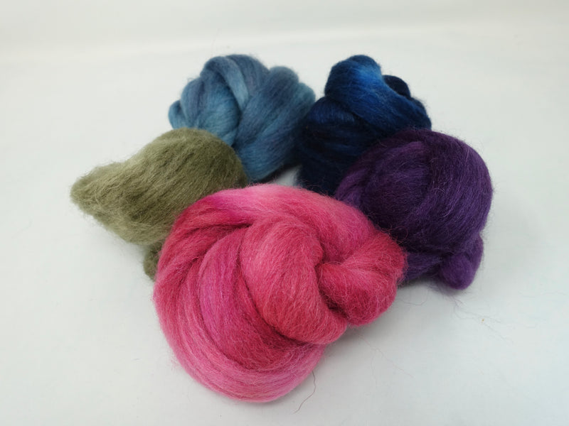 Sock Fibre, Superwash Cheviot, Silk & Bio-Nylon. Mixed Colour Pack. Robust- 100g