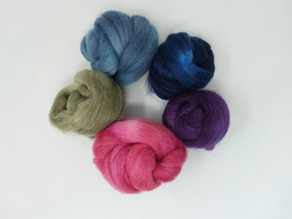 Sock Fibre, Superwash Cheviot, Silk & Bio-Nylon. Mixed Colour Pack. Robust- 100g