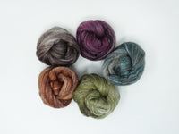 Corriedale & Lotus. Mixed Colour Pack. Incandescent- 100g.