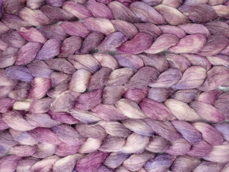 Romney, Silk & Linen. Hand Dyed Semi-Solid-100g