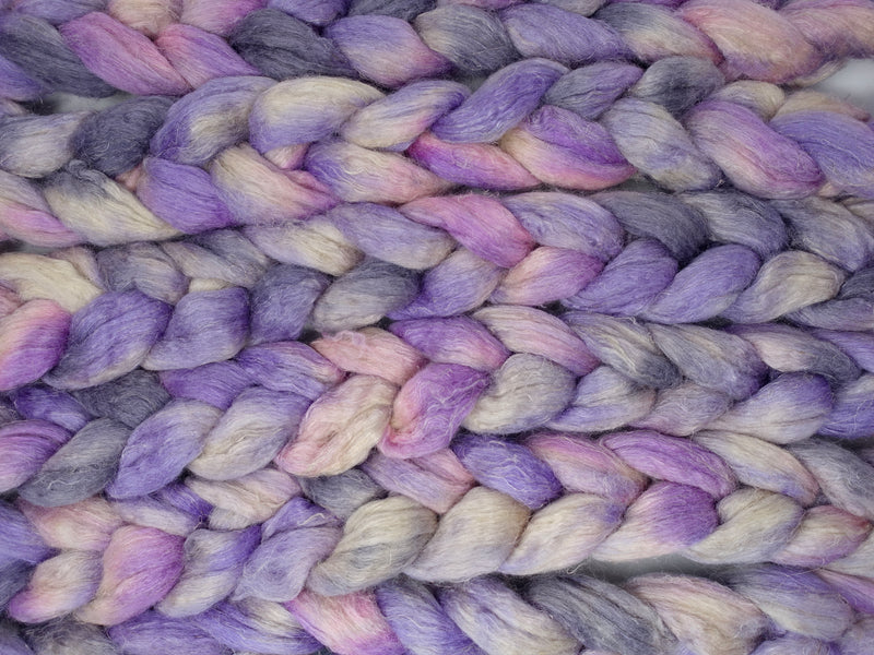 Romney, Silk & Linen. Hand Dyed Semi-Solid-100g