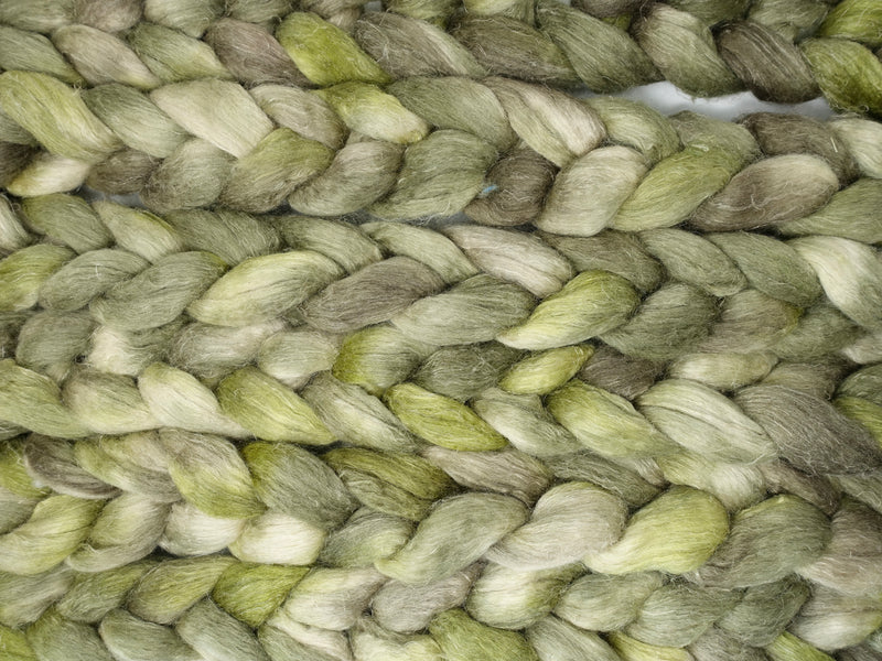 Romney, Silk & Linen. Hand Dyed Semi-Solid-100g